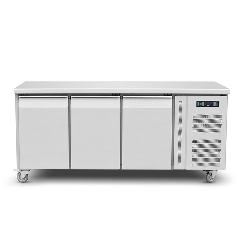 stainless steel work top freezer